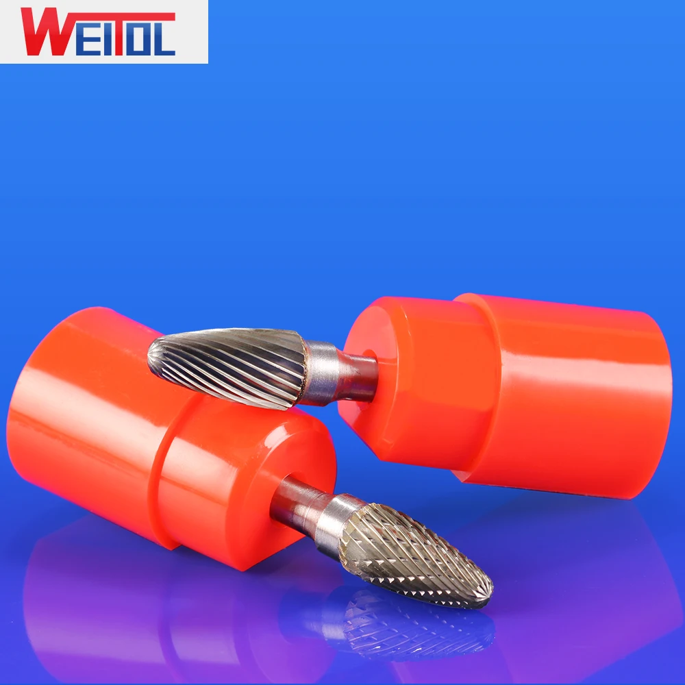 WeiTol 8mm F carbide burrs CNC engraving burr for grinding metal rotary file cutters Grinders Accessories | Инструменты