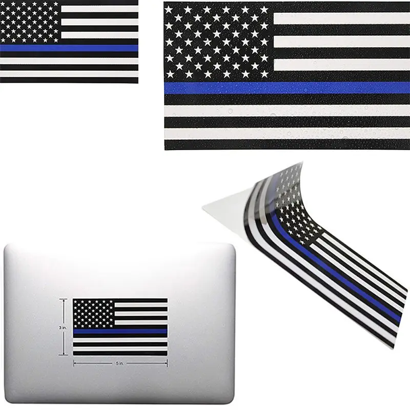 2019 прямоугольная наклейка на автомобиль Голубая жизнь полиция США американская