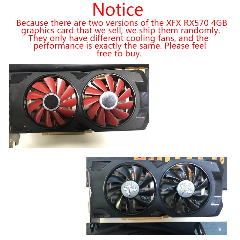 Видеокарта XFX AMD Radeon RX570 4 ГБ DDR5 графическая карта GPU RX 570 Гб игровой пк видеокарта