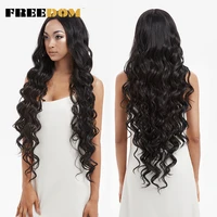 freedom synthetic lace wigs super long deep wave lace wigs for black women 40 inch blonde ombre pink cosplay wigs heat resistant