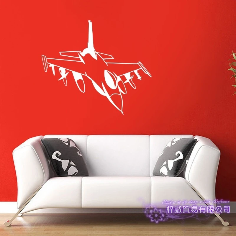 Истребитель наклейка на автомобиль классические плакаты с самолетами виниловые