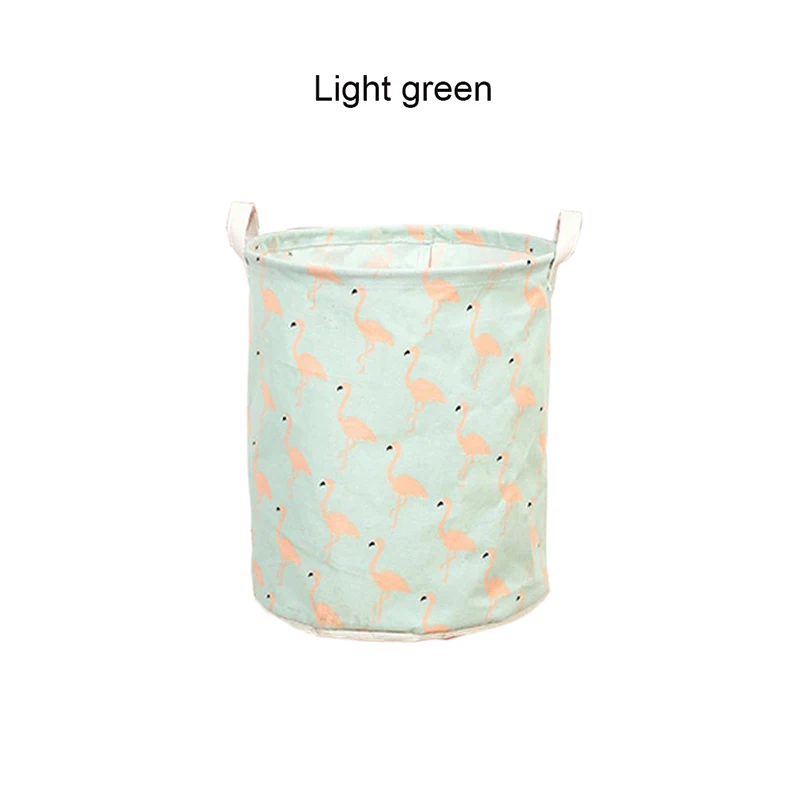 Light green Новая Корзина для белья мультфильм хлопок белье водонепроницаемый складной ящик для хранения одежды/корзина/ведро детские игрушки Органайзер контейнер - Color: Light green