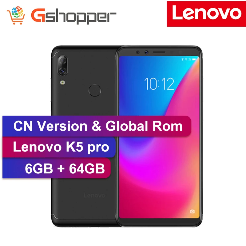 Глобальный Встроенная память lenovo K5 Pro 4 GB 64 GB ZUI 4 аппарат не привязан к оператору сотовой связи 5,9" дюймовый мобильный телефон Snapdragon Восьмиядерный 16MP двойной спереди и длинное сзади Камера
