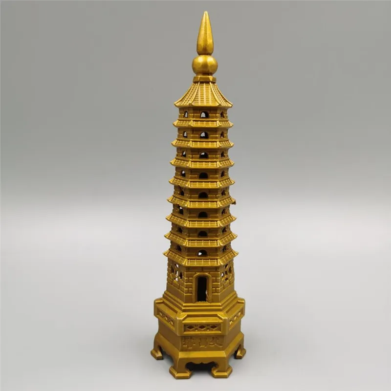 

Tongwenchang tower Kaiguang thickened pure copper Wenchang tower pen exquisite pagoda copper crafts student gifts home