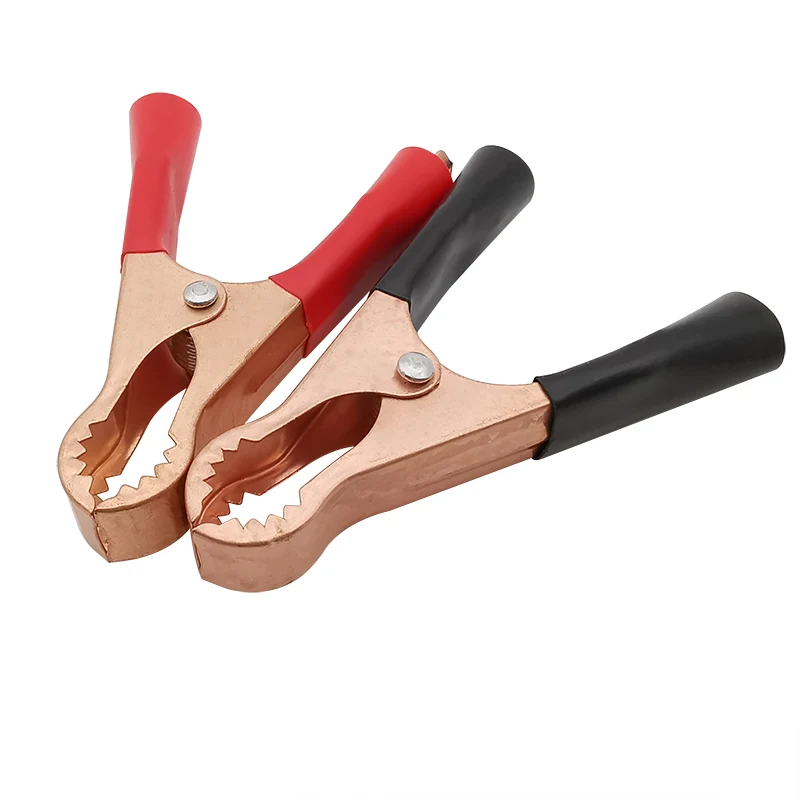 Зажимы крокодилы с изолированным крокодиловым зажимом красного и черного цвета