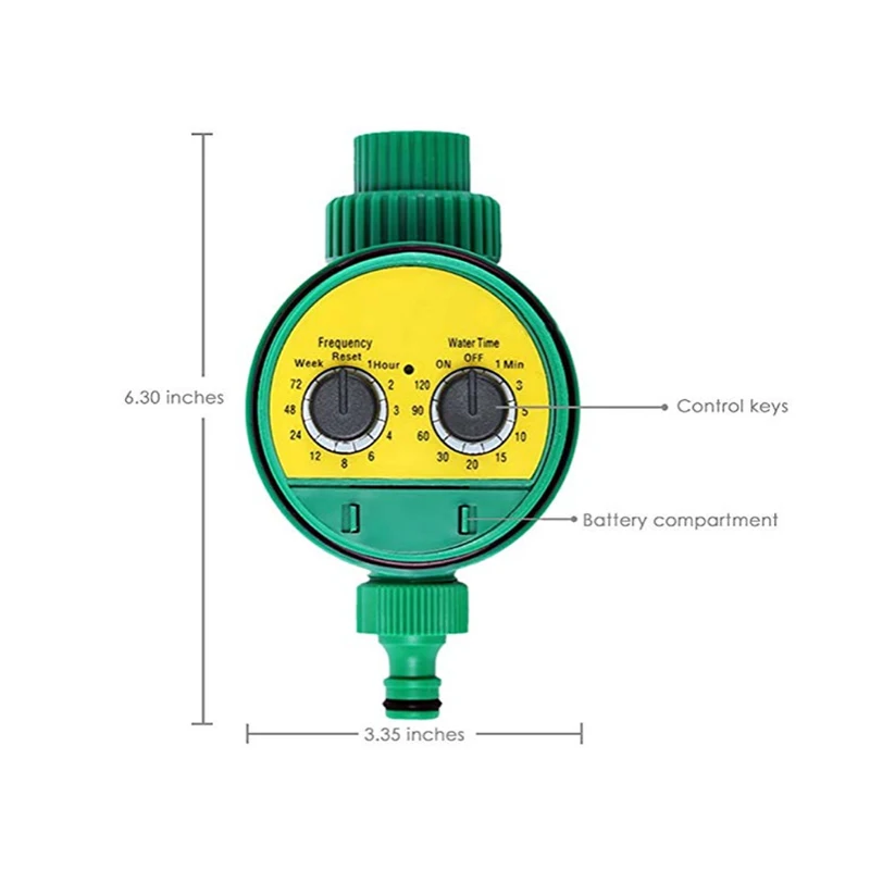 Analogue Two Dial Water Timer Automatic Electronic Watering Faucet Plastic Valve Multi-function Garden Irrigation Controller | Дом и сад
