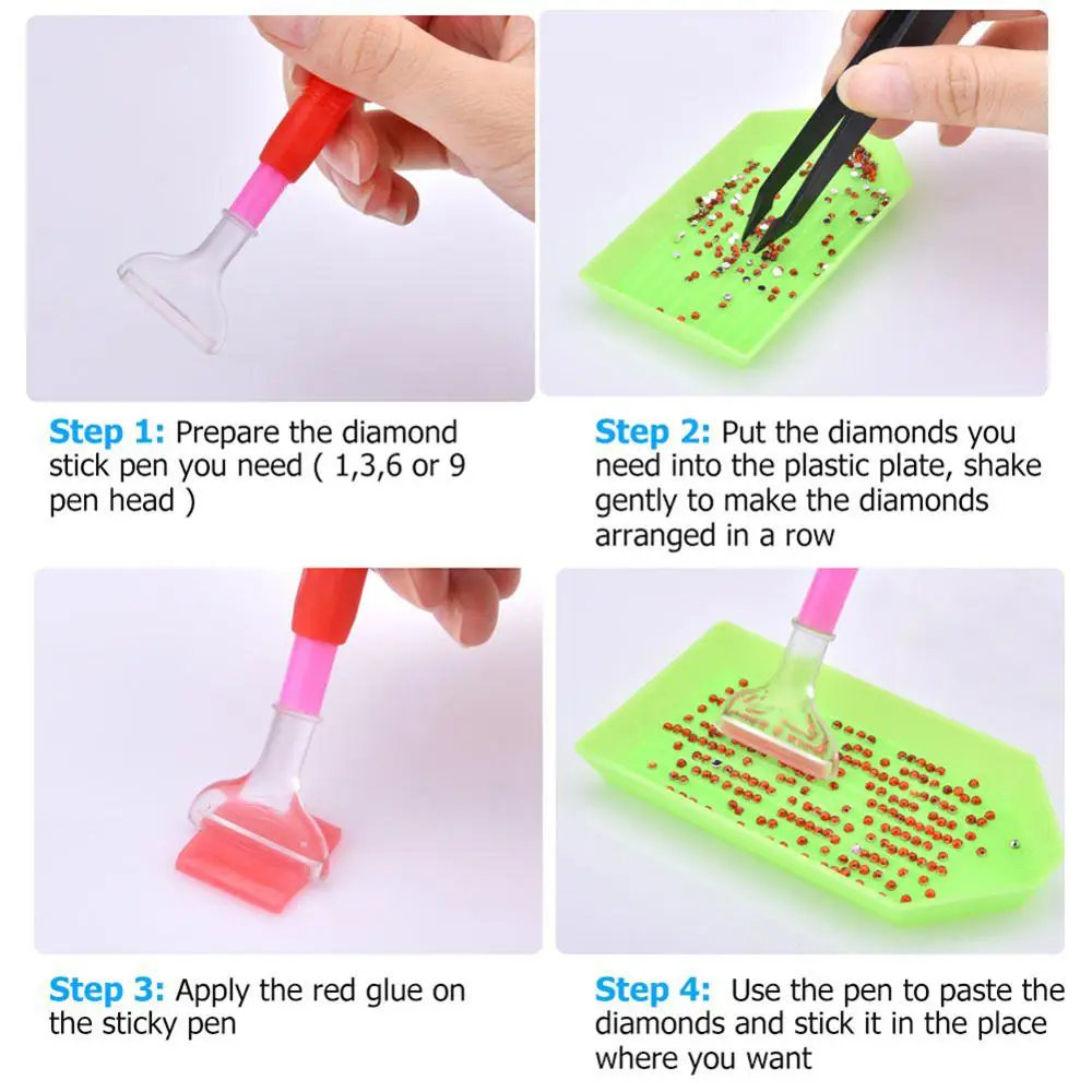 

DIY Craft 5D LED Diamond Painting Cross Stitch Tools Kit Pack of 34pcs 35P