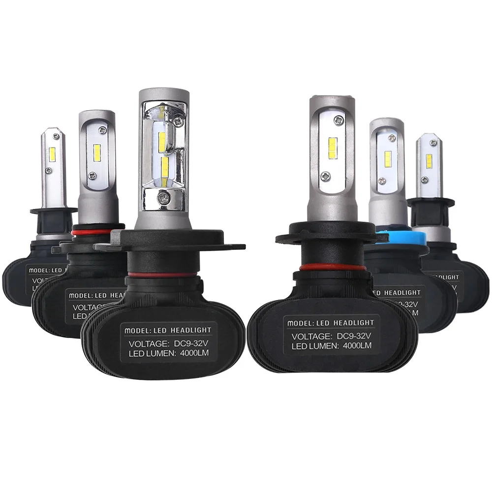 

A Pair/Sale LED Headlight S1-CSP-H4 H1H3H4H7H8/H11 9005/9006 880 Highlight Beads LED Light Lamp For Car
