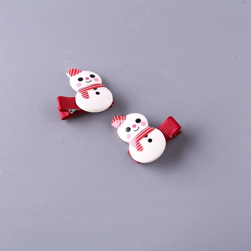 Детские зажимы для волос женщин девочек милые рождественские лося заколки