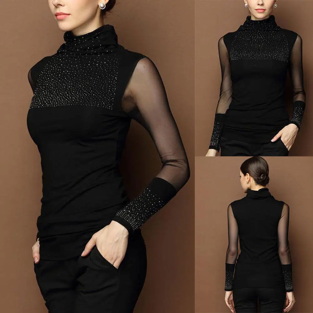 Соблазнительная Женская водолазка лидер продаж футболка современная женская