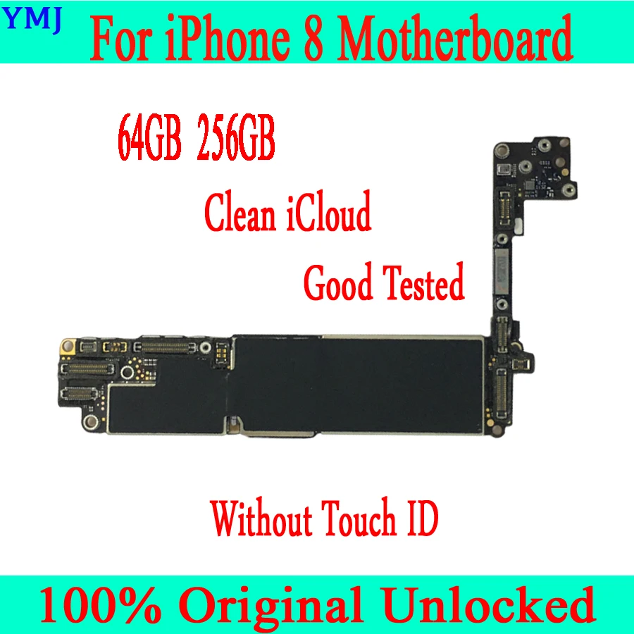 Материнская плата Free iCloud 64 ГБ 256 с входом/без входа по отпечатку пальца для iphone 8