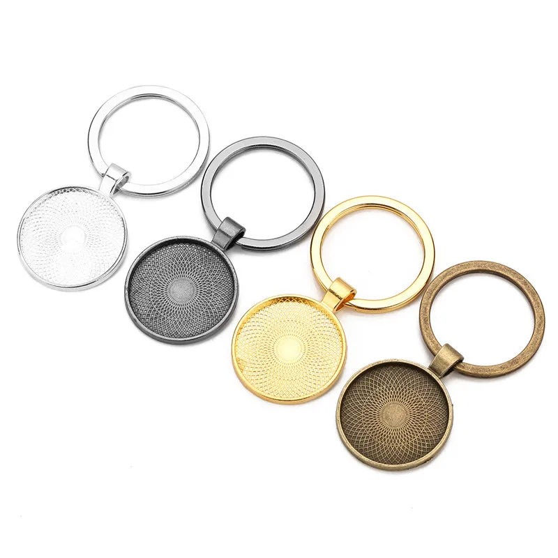 

Пустая основа для кабошона, 2 шт., 25 мм, 30 мм, стеклянная кабошон, круглые подвески, фурнитура для брелока для самостоятельного изготовления ю...