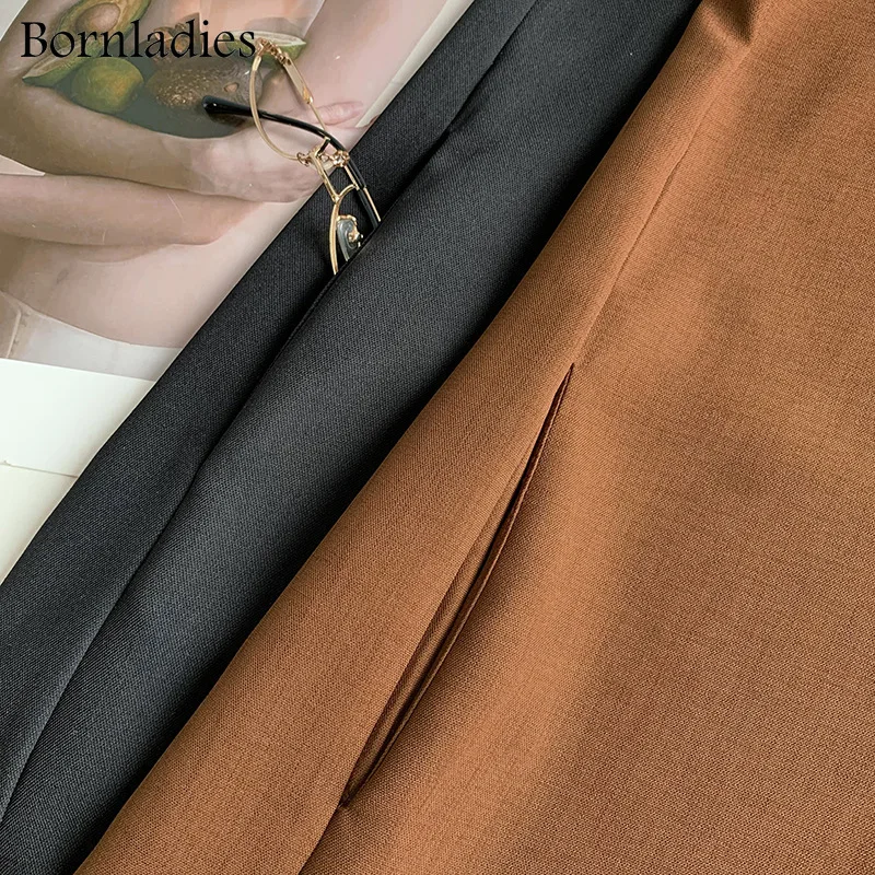 

Bornladies Office Ladies Playsuit Summer Short Sleeve Jumpsuit One Piece Outfits Women Korean Pocket Wide Leg short Pant Overall