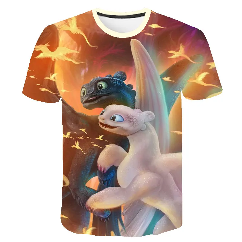 

Children Clothing Train Your Dragon T-Shirt 2021 Summer Baby Kids Clothes Boys And Girls Breathable Short Sleeve Fashion Cartoon