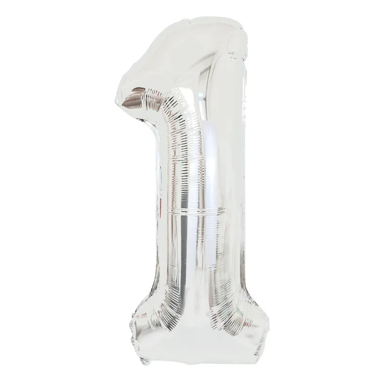 Модные гигантские размер 40 дюймов золотые серебристые с цифрами фольга