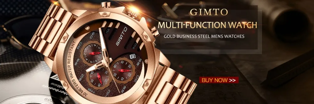 Reloj hombre GIMTO Топ бренд класса люкс для мужчин часы ультра тонкий Дата наручные часы сталь Водонепроницаемый спортивные часы повседневное кварцевые часы