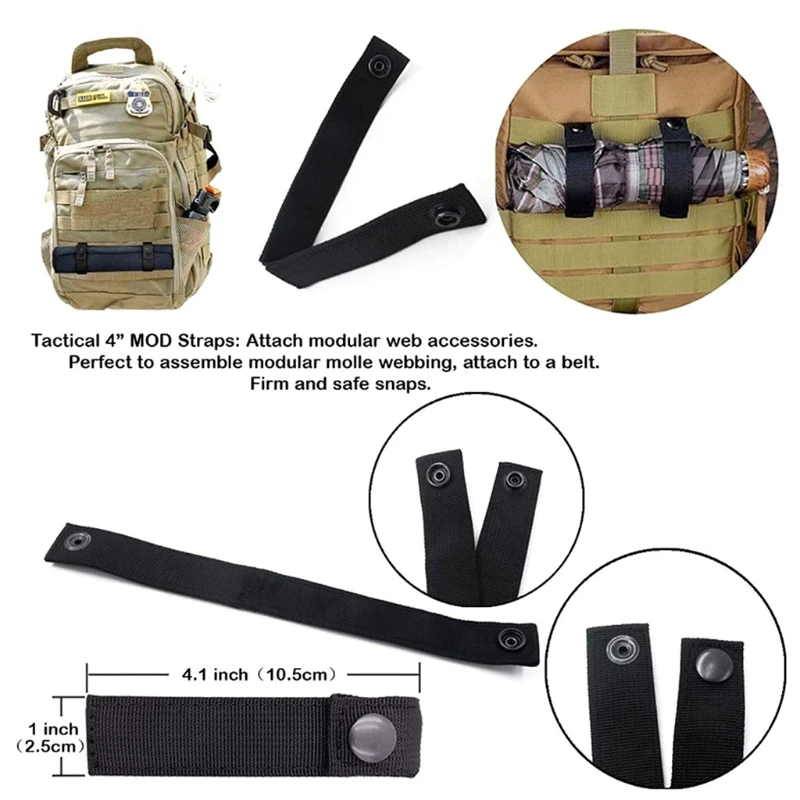 

22 Pcs Backpack Fixing Buckle D-Ring Locking Gear Clip Backpack Attachments Kit Dominator Elastic Strings Strap Parts