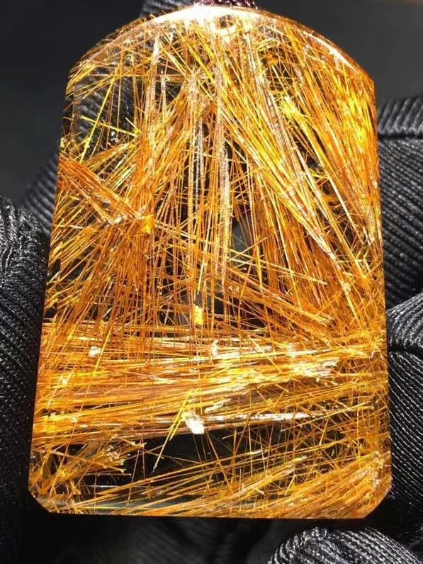 Натуральная медь рутилированный кварцевый кулон Круглый пончик Бразилия для