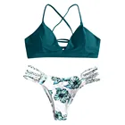 F #2021 пляжная одежда для плавания отдельный купальный костюм купальный бикини с цветочным вырезом стринги женский купальный костюм толстовки пляжная одежда