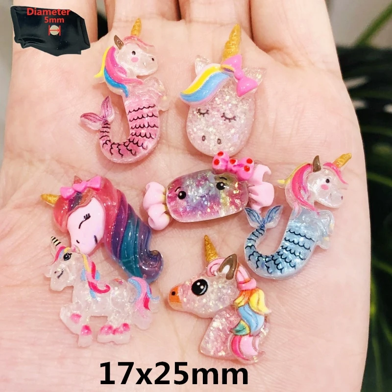 1 шт. милый мультяшный Фотофон из смолы Kawaii красочная вспышка Единорог Лошадь