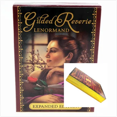 Позолоченные Reverie Lenormand Oracle Cards таинственные карты Таро Фортуны игра для гадания