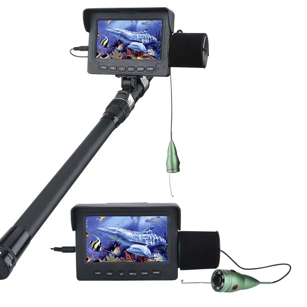 

GAMWATER 15M 1000TVL Fish Finder Underwater Ice Fishing Camera 4.3" LCD Monitor 6PCS LED Night Vision Fishfinder Camera