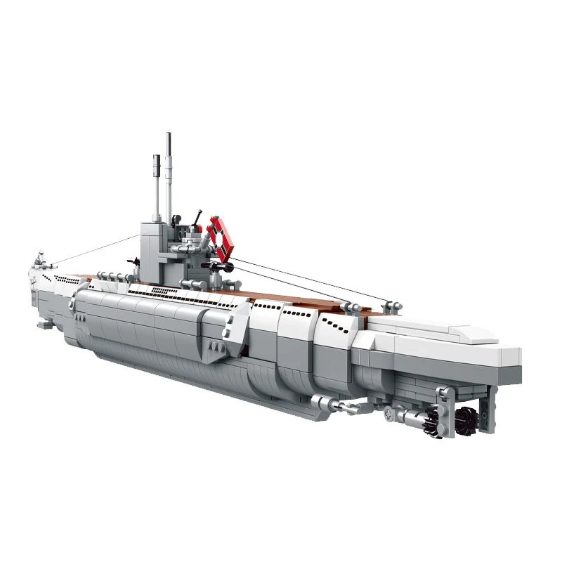 

Military World War II 2 German Weapon Ship Submarine U48 Warship Building Blocks Kits Bricks Classic Model Kids Toys For Child