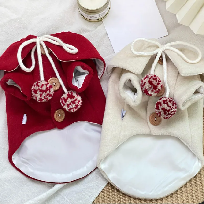 

Christmas Dog Clothes Thick and Warm Pet Coat Jacket Xmas Dog Clothing Outfit Garment Yorkshire Pomeranian Poodle Bichon Costume
