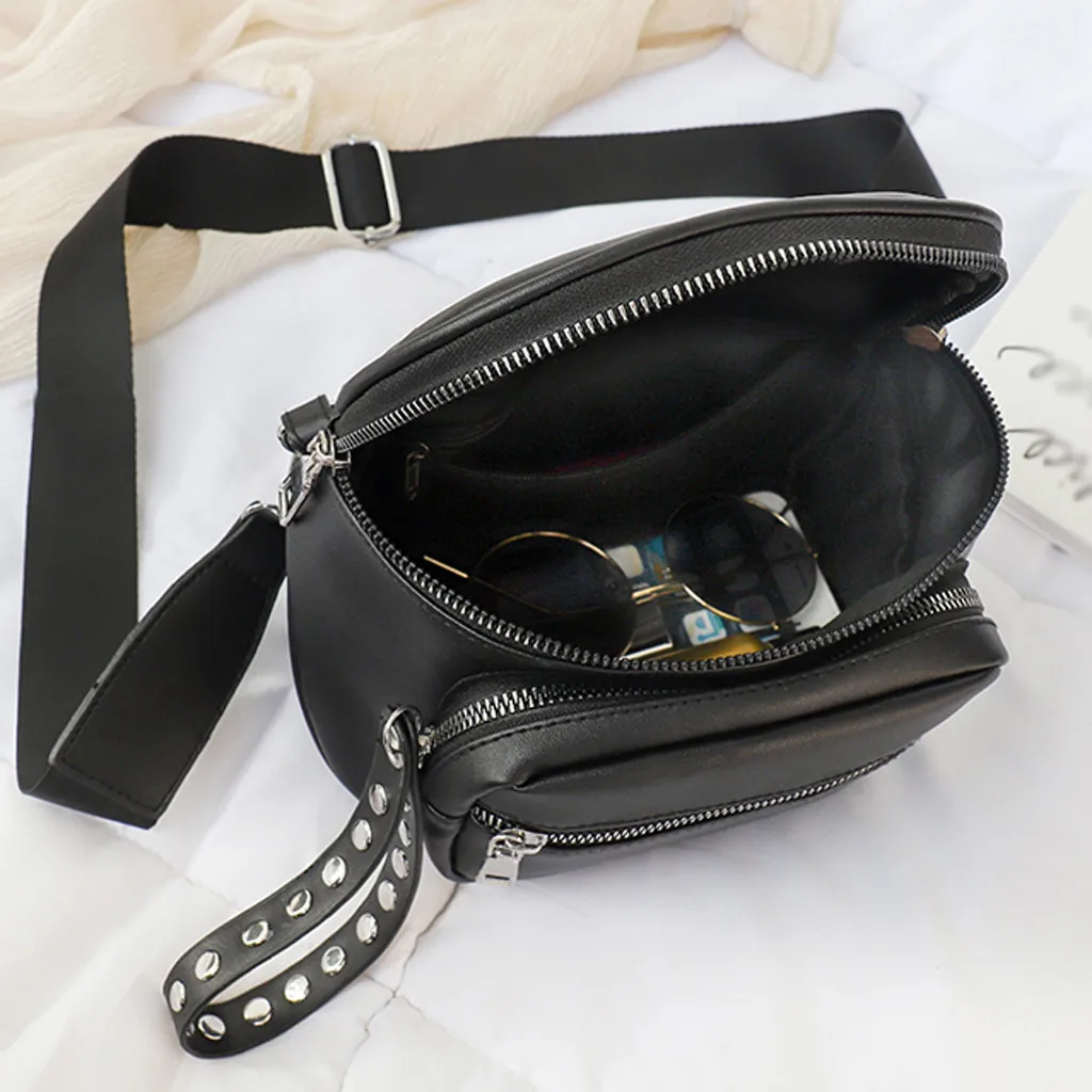 

Women Crossbody Bags Fashion Unisex High Capacity Zip Leather Messenger Bag PU Leather Mobile Phone Shoulder Bag Pocket #NG