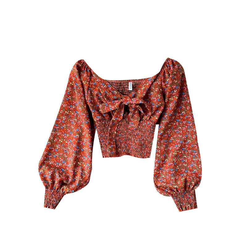 

Korean style dress with foreign bubble sleeve top