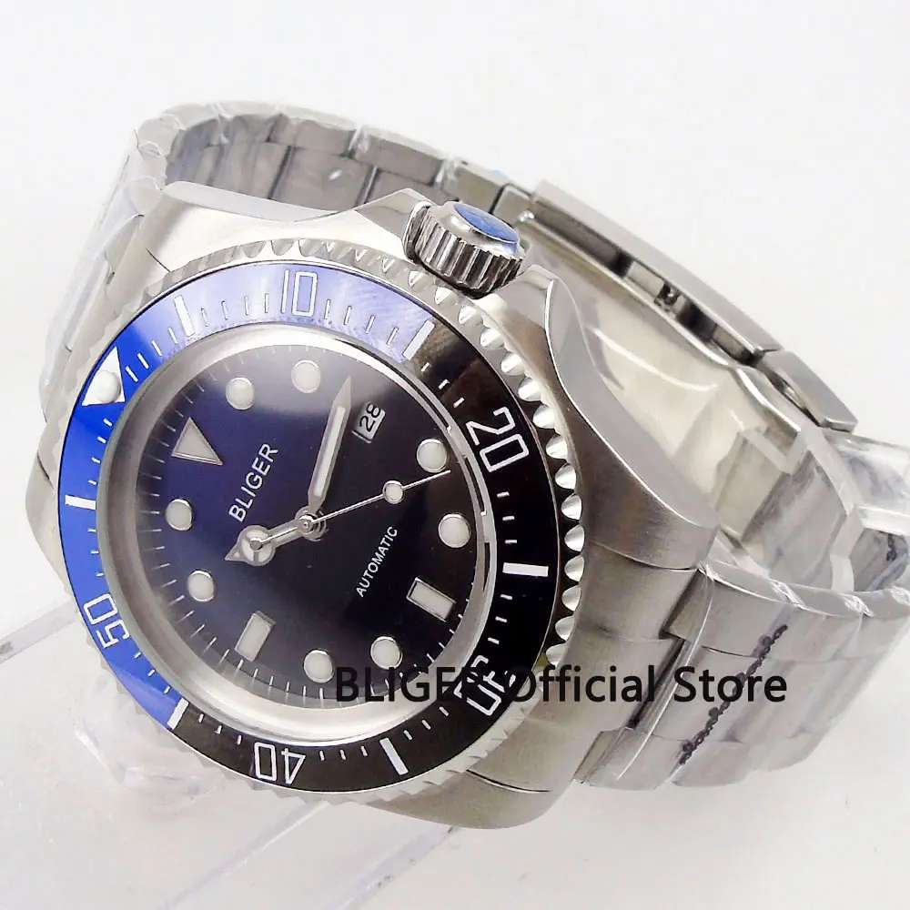 Часы наручные BLIGER мужские с градиентным циферблатом керамические однотонные