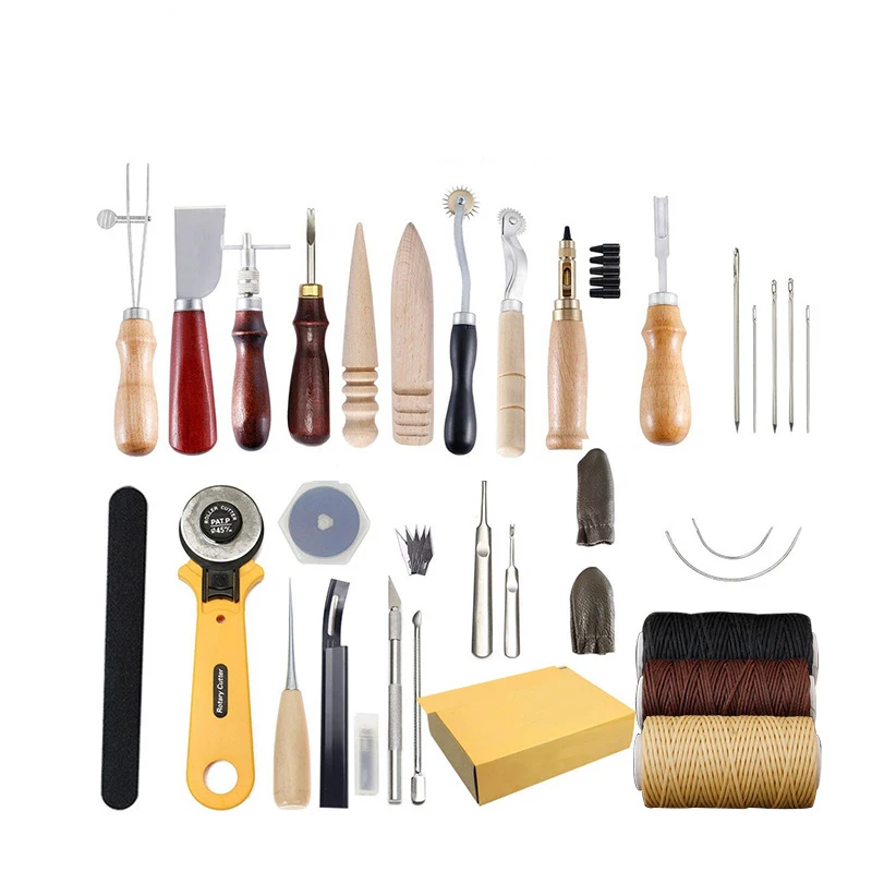 Новый набор инструментов для кожевенного ремесла 6/18/27/42 шт. швейный пробойник