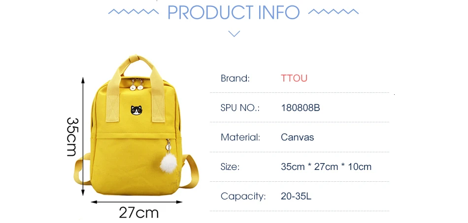 TTOU, японский и корейский стиль, Harajuku, милый, вышивка, кошка, корона, холст, рюкзак, прекрасный, консервативный стиль, ранец, школьная сумка для девочек