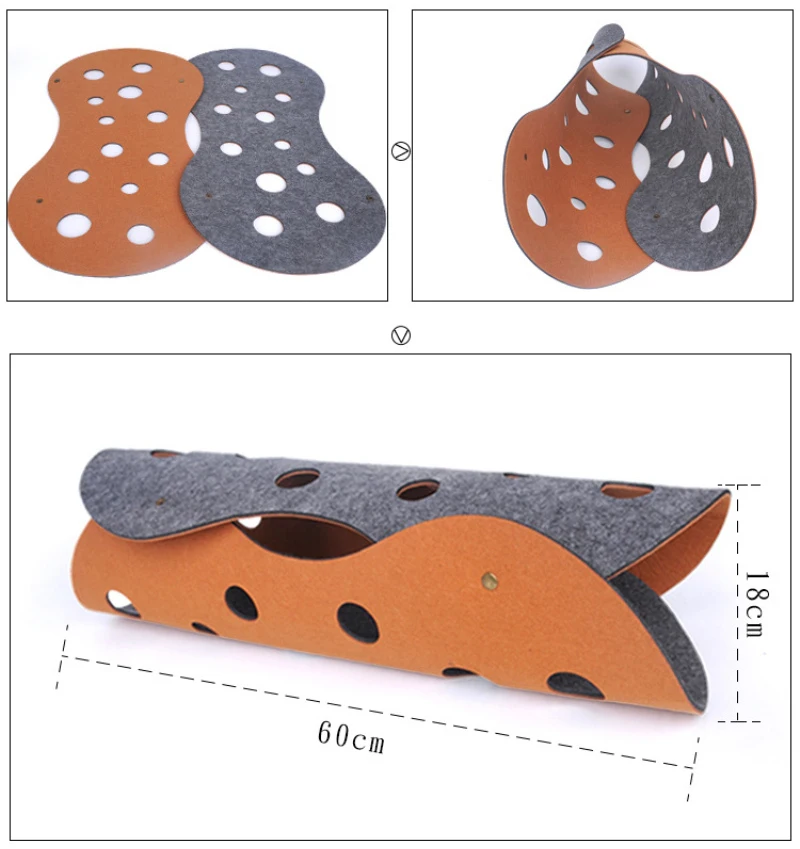 Развлекательный моющийся туннель для кошек складной интерактивный шерстяной