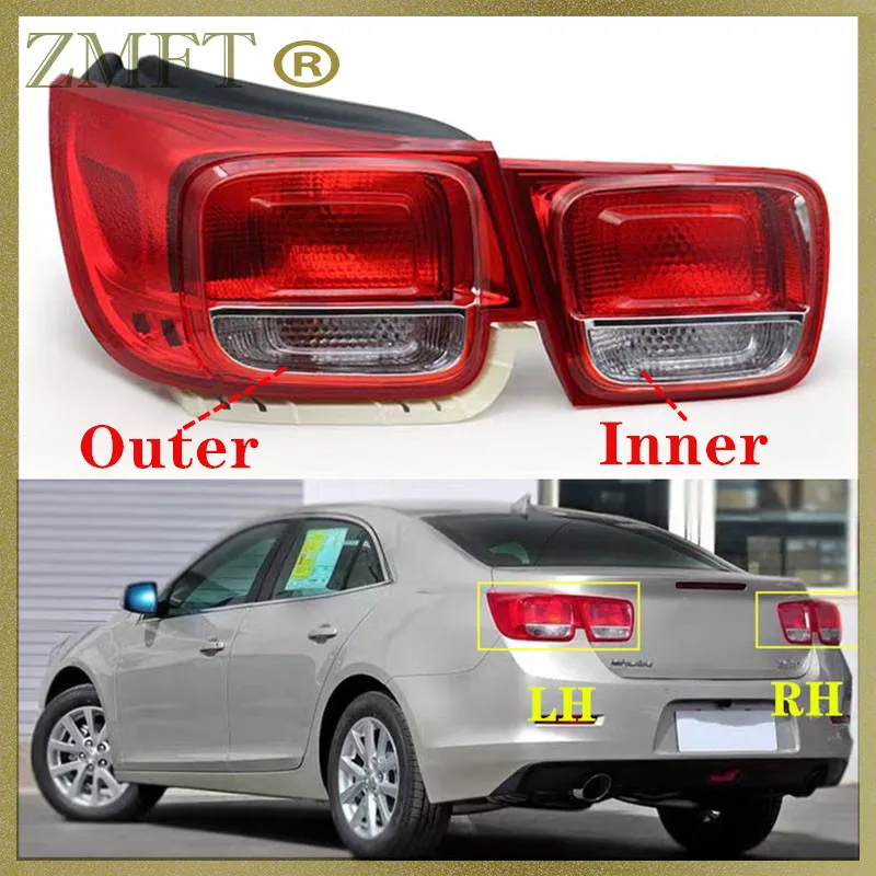 Car Rear Bumper Inner/Outer Tail Lamp Tail Light Assembly For Chevrolet Malibu 2012 2013 2014 2015 Brake Lamp Stop Light