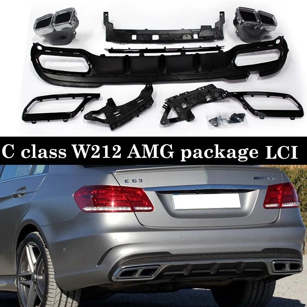 Задние бамперы диффузор для Mercedes E класса W212 LCI|Амортизаторы| |