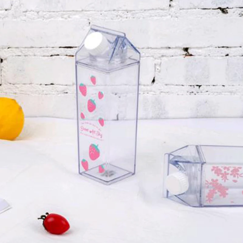 Kitchen Leakproof Creative Transparent Milk Water Bottle Drinkware Outdoor Climbing Tour Camping Children Men Bottles | Дом и сад