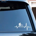 ЧерныйСеребряный велосипедный шлем для горного велосипеда переводная картинка в виде пульса виниловая простая Автомобильная наклейка Новый дизайн YC039