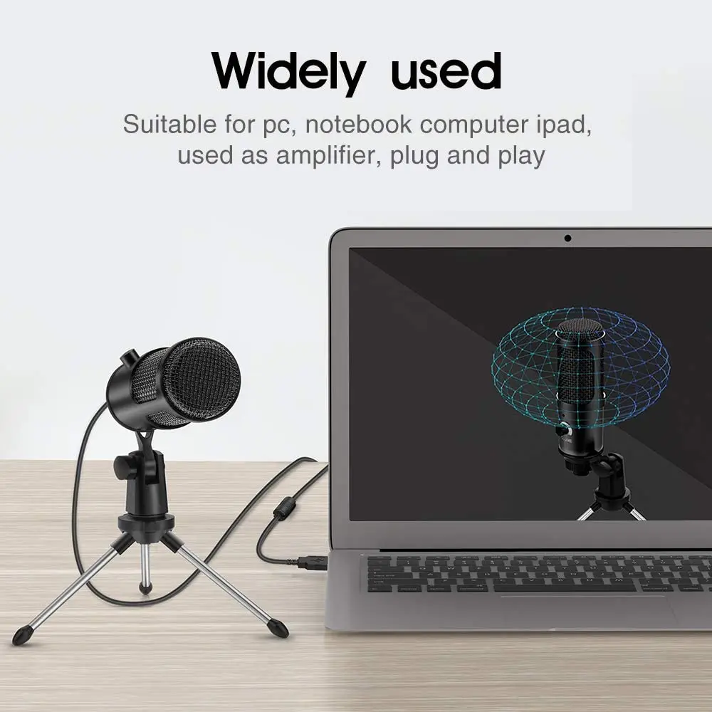 

High sampling rate computer USB microphone For Laptop Windows Studio Recording Vocals Voice Over,YouTube-192KHz k669