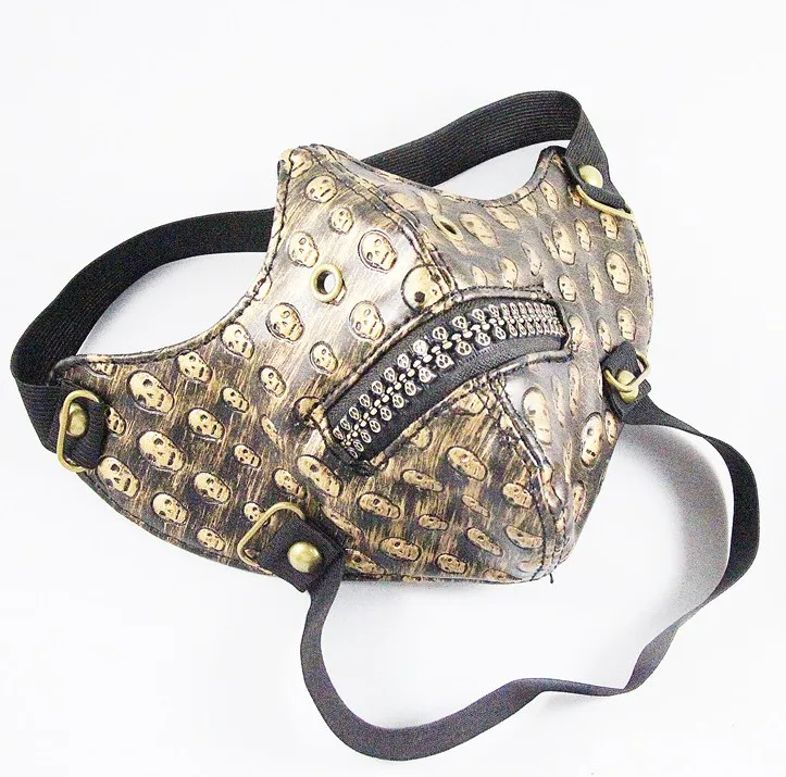 

Halloween accessories face mask jewelry personalized leather mask skull cosplay performace mask
