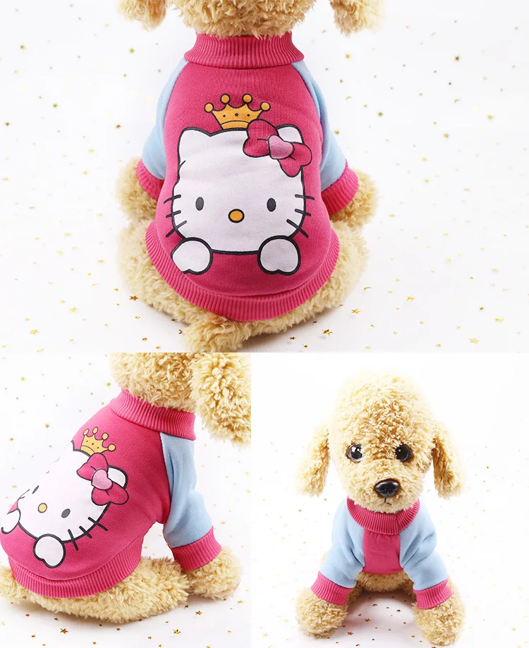 Теплая одежда для собак и кошек мягкие хлопковые толстовки с капюшоном маленьких