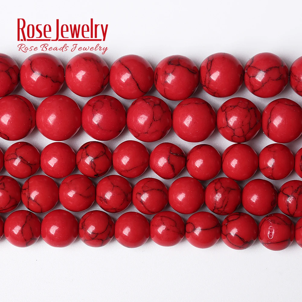 Натуральный камень китайские красные бирюзовые круглые бусины 15 &quotнитка 4 6 8 10 12