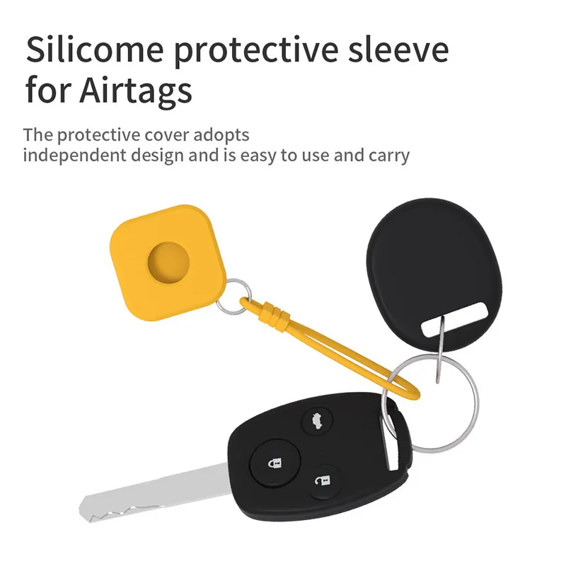 1pc protective cover location tracker silicone case with buckle for airtags tracker wearable devices smart accessories free global shipping
