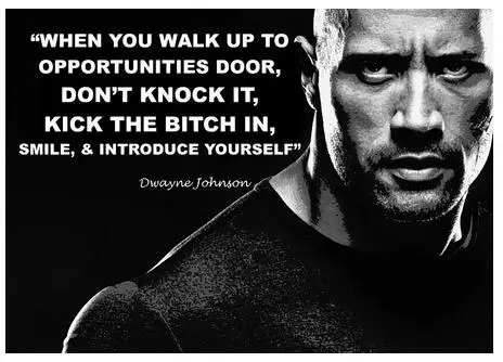

Lot style Choose DWAYNE JOHNSON THE ROCK INSPIRATIONAL QUOTE Art print Silk poster Home Wall Decor