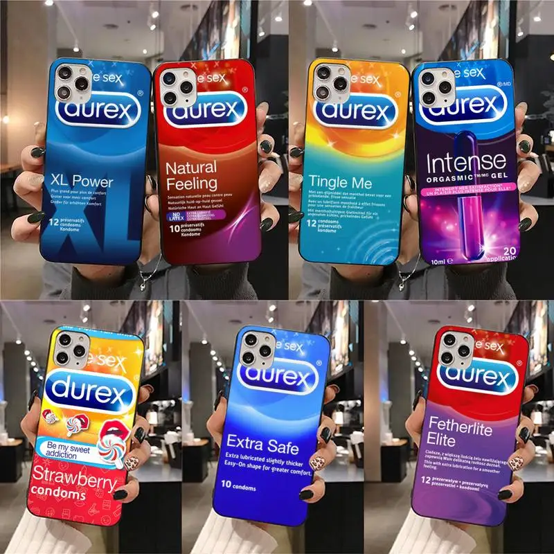 

Sexy condom brand Durex box Phone Case for iphone 12 13 pro max mini 11 pro XS MAX 8 7 6 6S Plus X 5S SE 2020 XR case