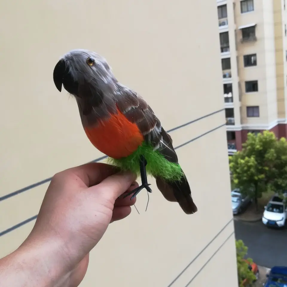 new simulation gray parrot model foam&ampfeather colourful doll about 28cm | Игрушки и хобби