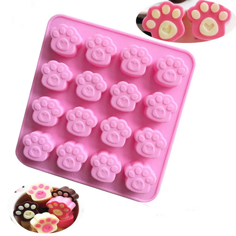 Силиконовая форма для домашних животных кошек собак лап антипригарная льда