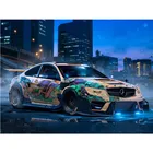 5d алмазная живопись, Полный алмаз, пейзаж, спортивный автомобиль, вышивка крестиком, мозаика, искусство, алмазная вышивка, картина, украшение для стен дома