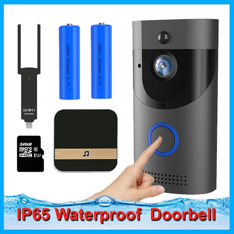 

Anytek B30 WIFI Doorbell IP65 Waterproof Smart Video Door chime 720P wireless intercom FIR Alarm IR night vision IP camera
