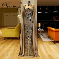 2021 couture formal muslim dubai beaded evening dresses vestidos de festa saudi arabic pageant reception dress sequin prom gowns
